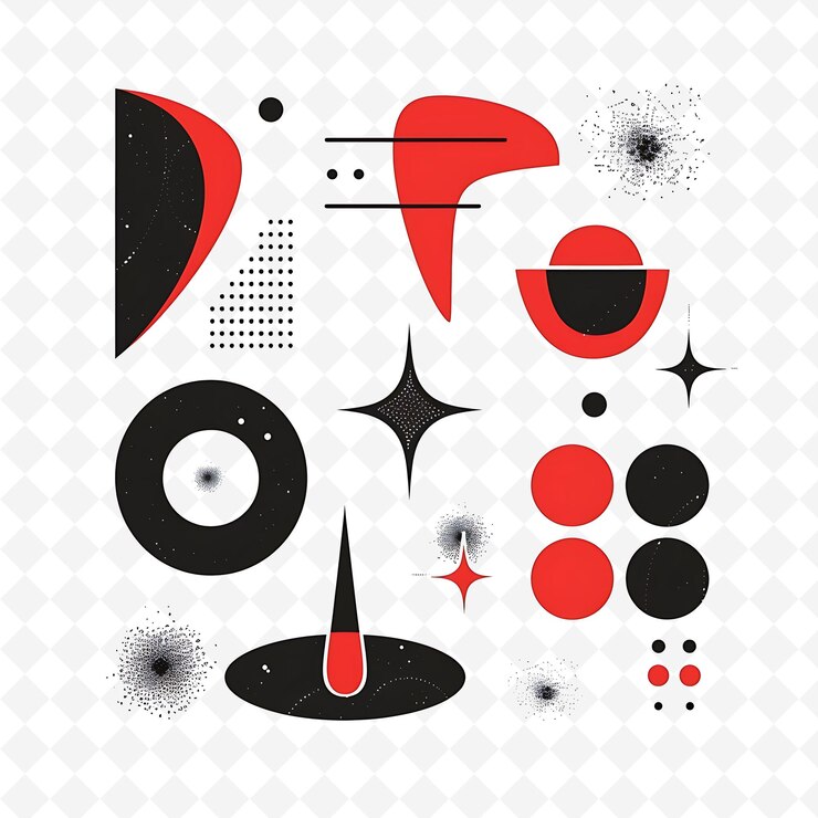 PSD mid century modern mit sauberen linien borderline design dekora png einzigartige stilisierte motive designs