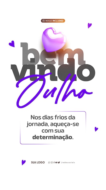 Mídia Social Bem vindo mes mês de boas-vindas