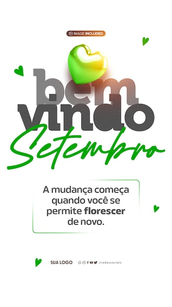 Mídia Social Bem vindo mes mês de boas-vindas
