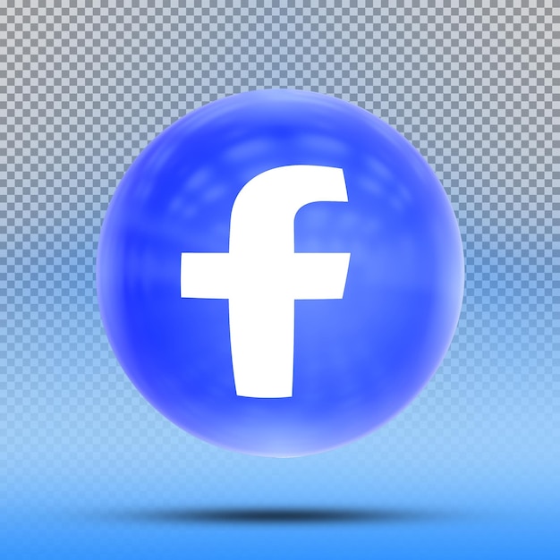 Mídia social coleção 3D de ícone de balão Template Faceboo