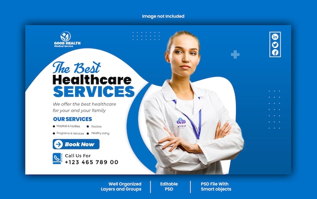 Mídia social de saúde médica e banner de postagem no Instagram ou modelo de postagem no Instagram psd