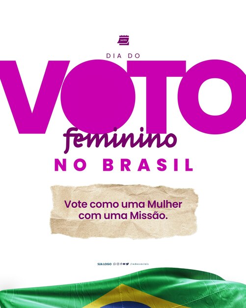 PSD mídia social dia do voto feminino no brasil