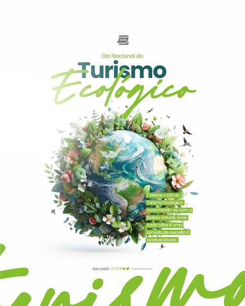 PSD mídia social dia nacional do turismo ecológico