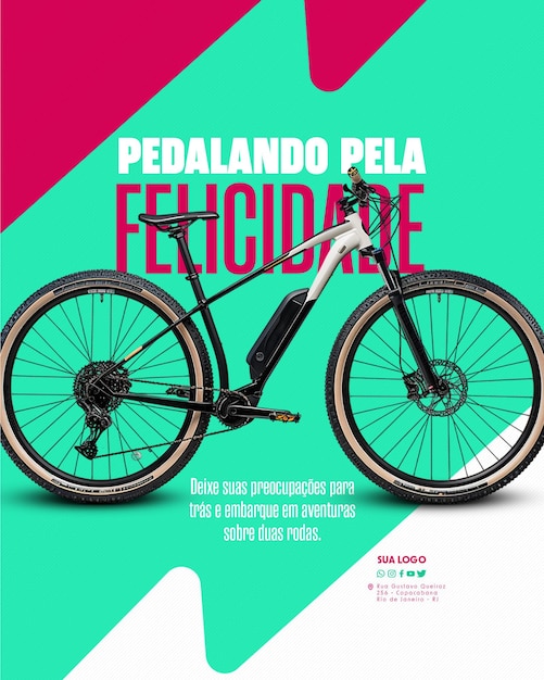 PSD mídia social loja de bicicleta