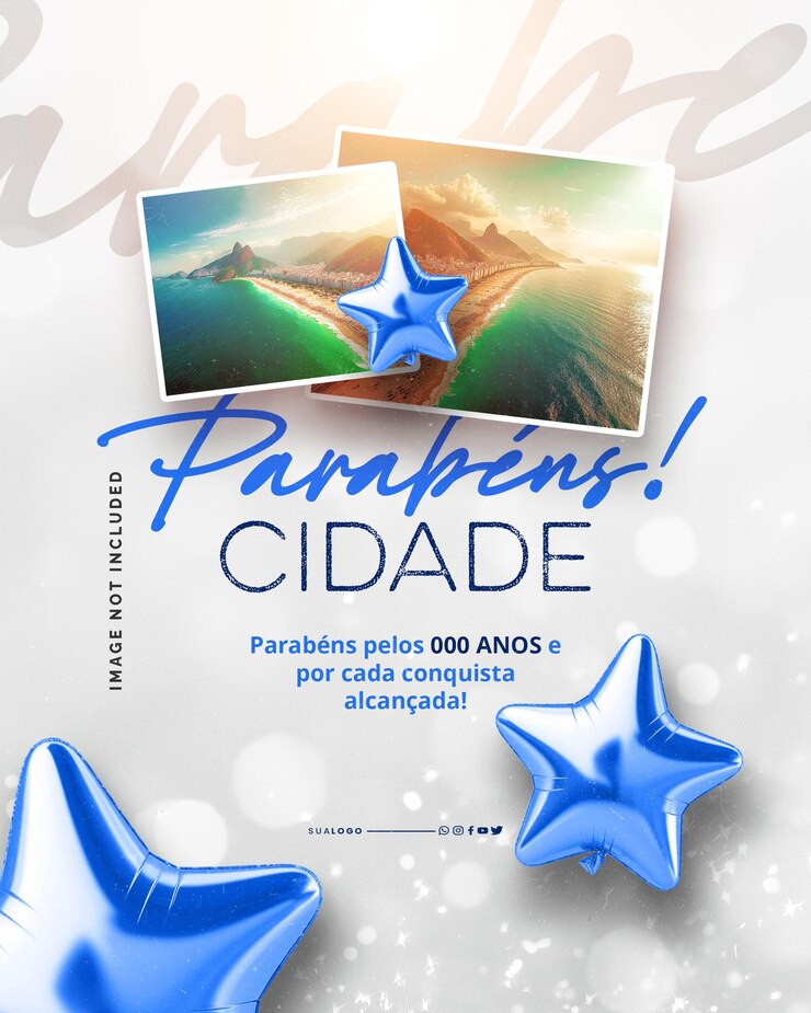 PSD mídia social parabns cidade parabéns cidade