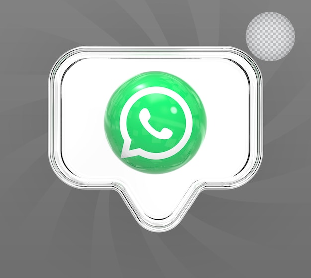 PSD mídias sociais do ícone do whatsapp 3d