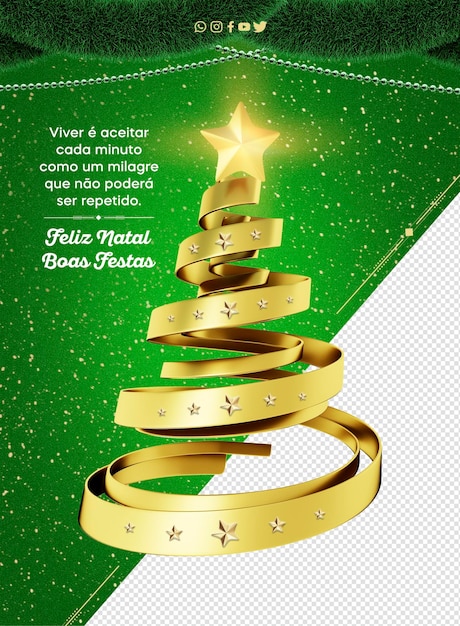 PSD mídias sociais elegantes postam feliz natal e boas festas