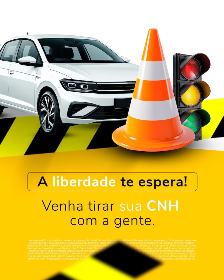 PSD mídias sociais para auto escola mídia social para escola de condução