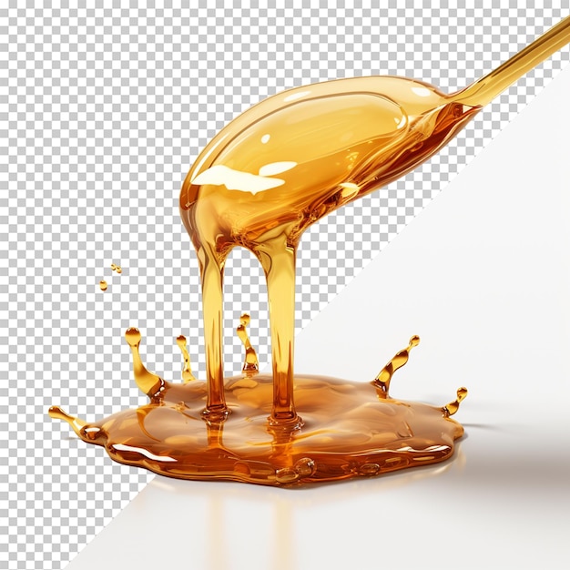 La miel aislada sobre un fondo transparente