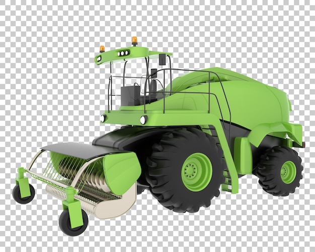 Mietitrice su sfondo trasparente 3d rendering illustrazione