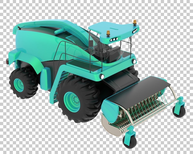 Mietitrice su sfondo trasparente 3d rendering illustrazione