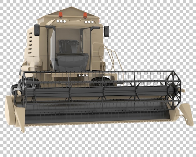 Mietitrice su sfondo trasparente 3d rendering illustrazione
