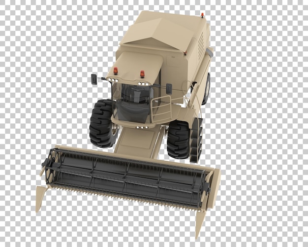 Mietitrice su sfondo trasparente 3d rendering illustrazione
