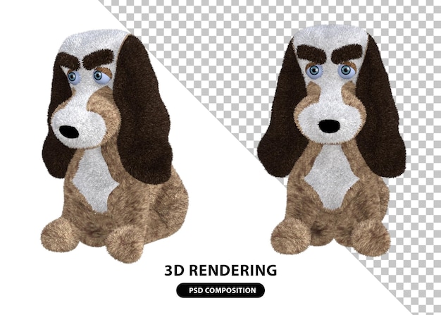 Mignon Animal En Peluche Rendu 3d