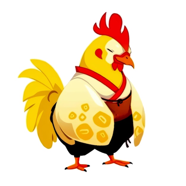 PSD le mignon coq du zodiaque chinois