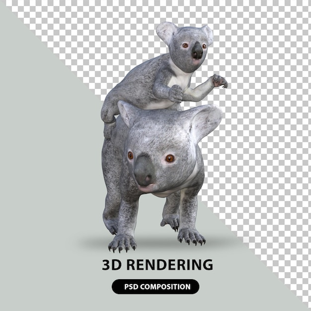 mignon koala rendu 3d