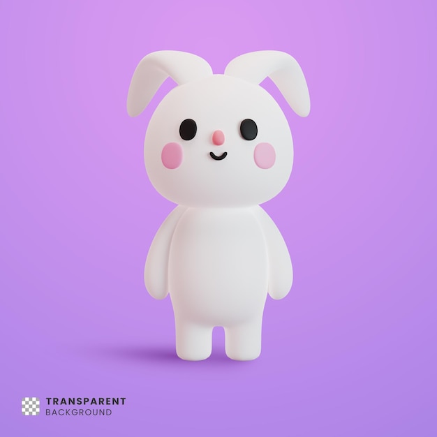 Mignon Lapin Illustration 3d