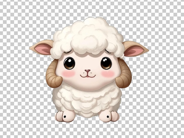 PSD un mignon mouton en 3d avec un visage souriant