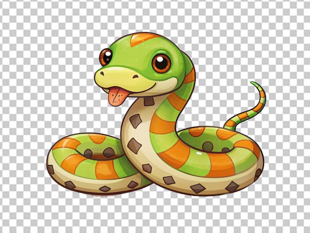 PSD un mignon serpent dans le style des dessins animés