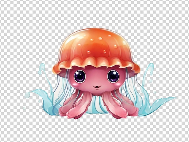 PSD une mignonne méduse png