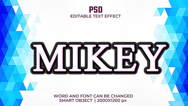 Mikey 3D con efecto PSD editable 499