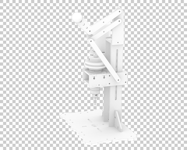 Mikrobohrer isoliert auf transparentem Hintergrund 3D-Rendering-Illustration