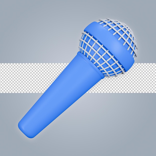 Mikrofon 3D-Symbol