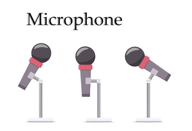 Mikrofon auf Ständen Audioausrüstung für Aufnahme und Übertragung