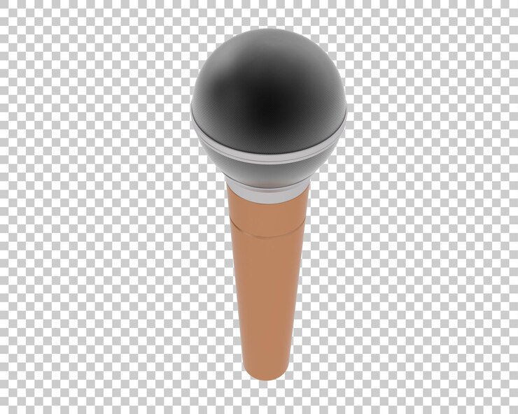 PSD mikrofon auf transparentem hintergrund 3d-darstellung