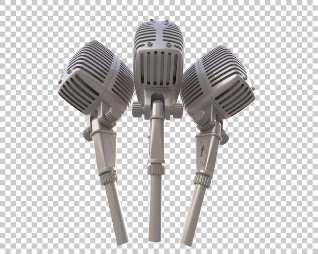 Mikrofon isoliert auf dem Hintergrund 3D-Rendering-Illustration