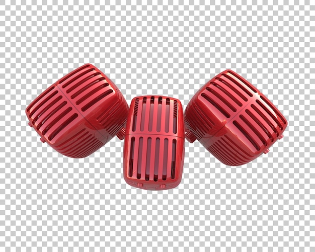 Mikrofon isoliert auf dem Hintergrund 3D-Rendering-Illustration