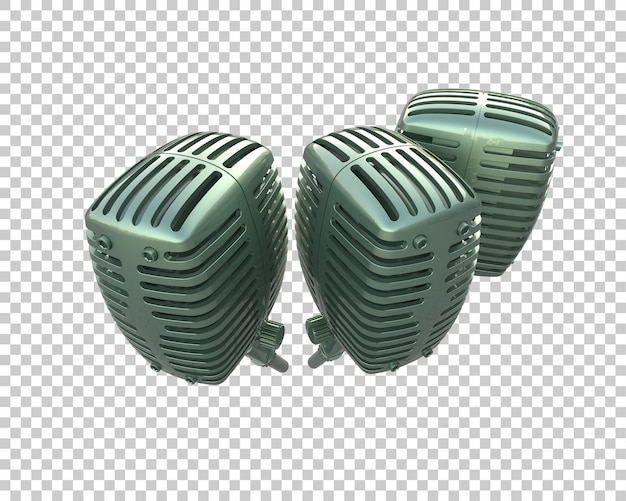 Mikrofon isoliert auf dem Hintergrund 3D-Rendering-Illustration