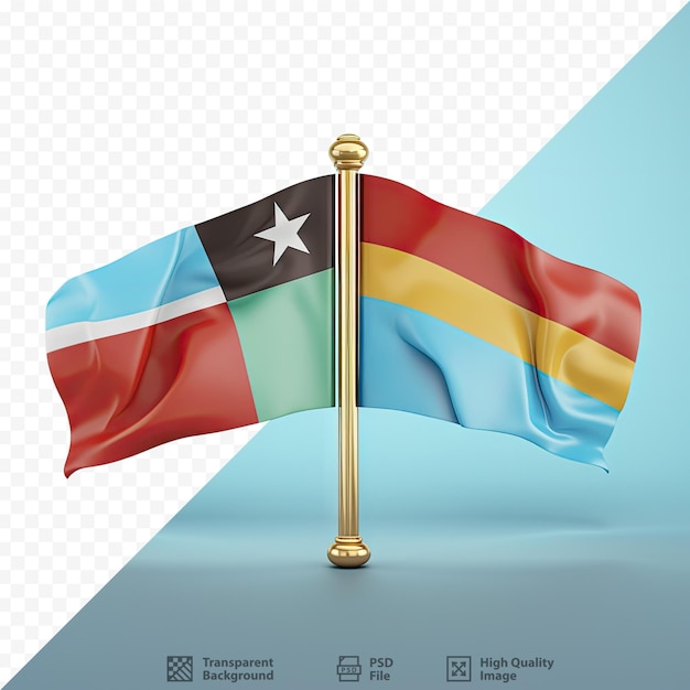 Mikronesische und eritreische Flaggen verschmolzen und symbolisierten das Sprachenlernen bei internationalen Geschäftsreisen oder Reisen
