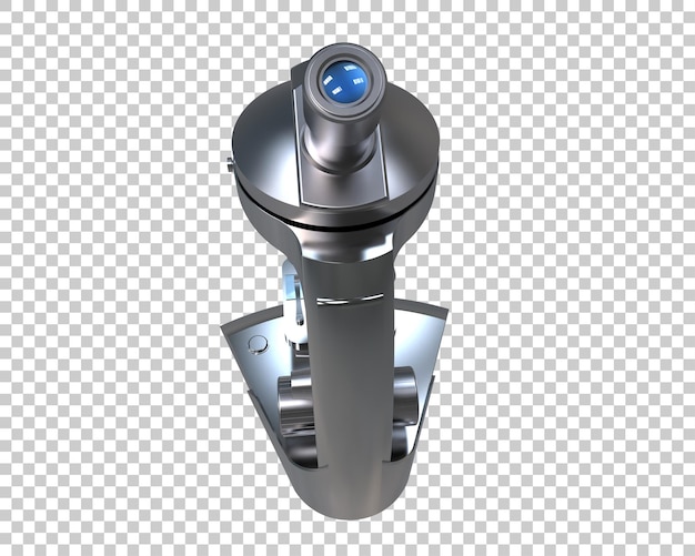Mikroskop isoliert auf dem Hintergrund 3D-Rendering-Illustration