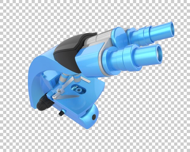 Mikroskop isoliert auf dem Hintergrund 3D-Rendering-Illustration