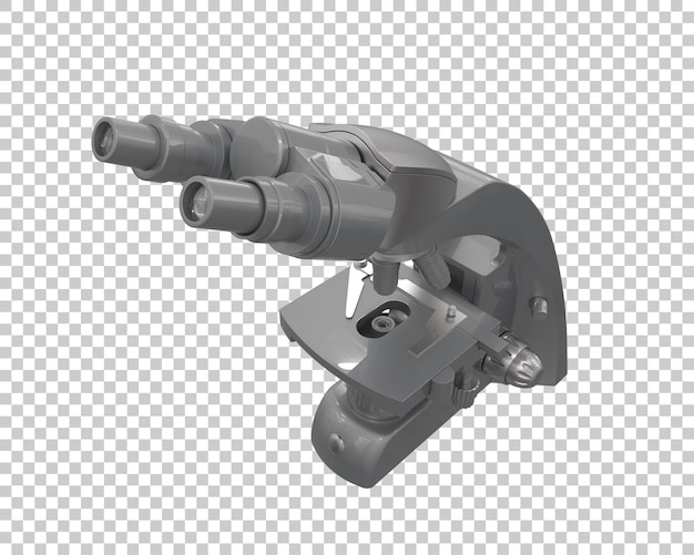 Mikroskop isoliert auf dem Hintergrund 3D-Rendering-Illustration