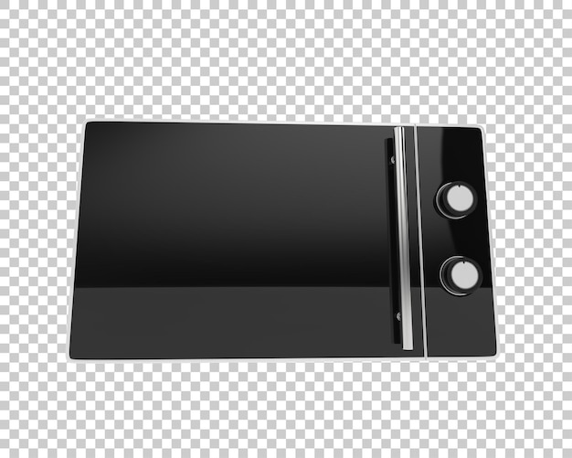 Mikrowelle isoliert auf transparentem Hintergrund, 3D-Darstellung