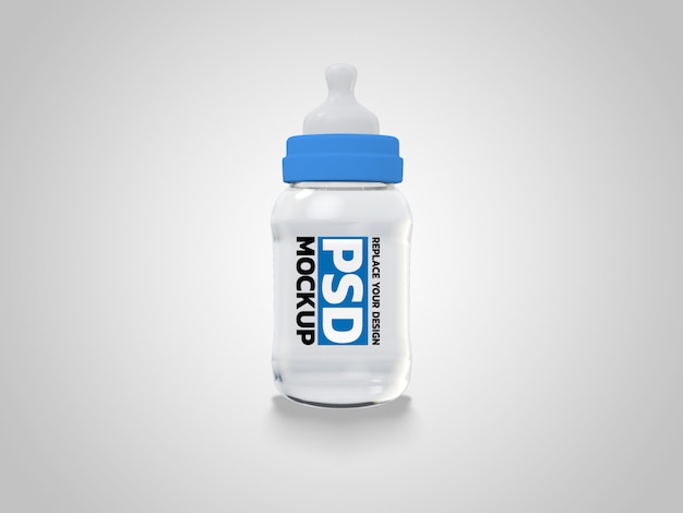 Milchflasche 3d rendering mockup design