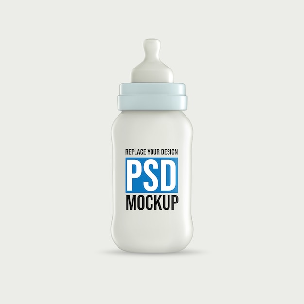 Milchflasche mockup design