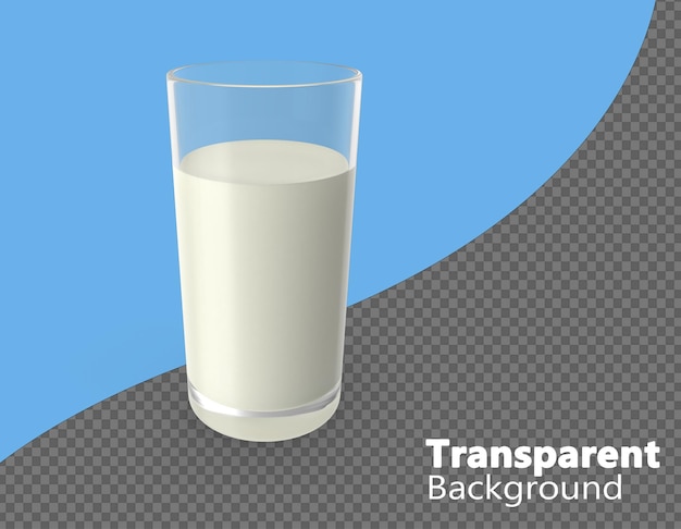 Milchglas auf transparentem Hintergrund