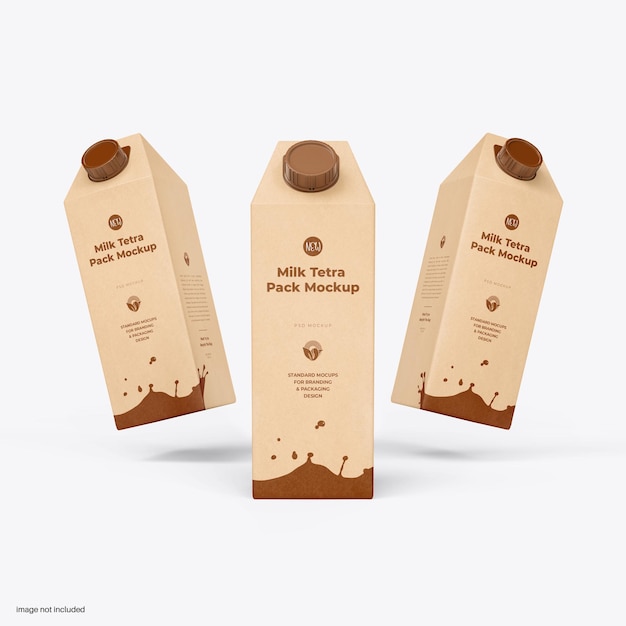 Milchpaket tetrapack mockup