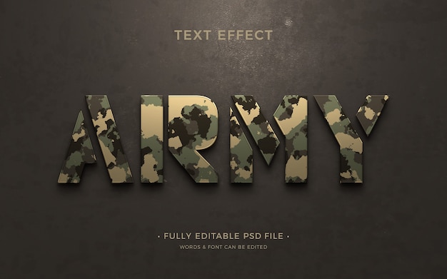 Militärischer Texteffekt