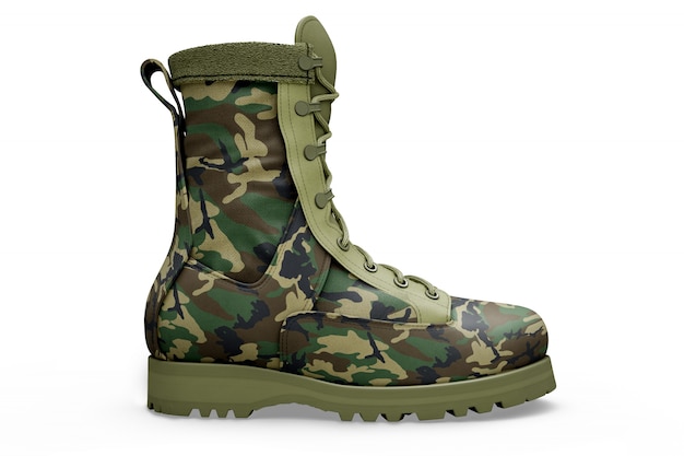 Militar botas mockup