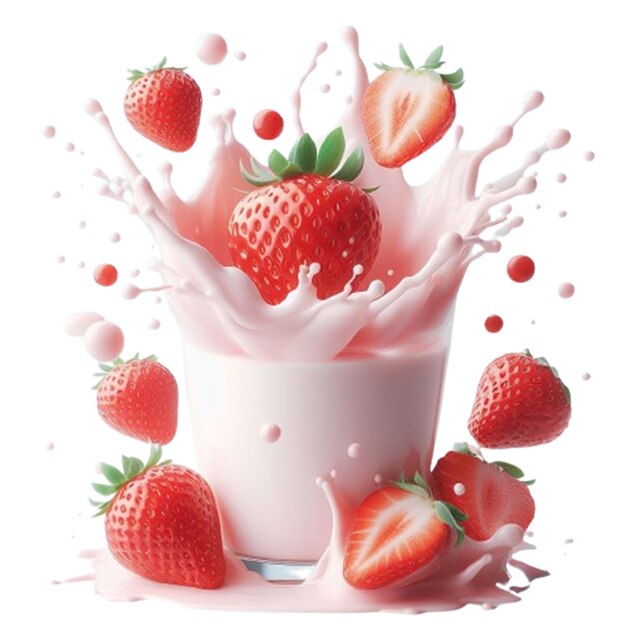 PSD un milk-shake à la fraise