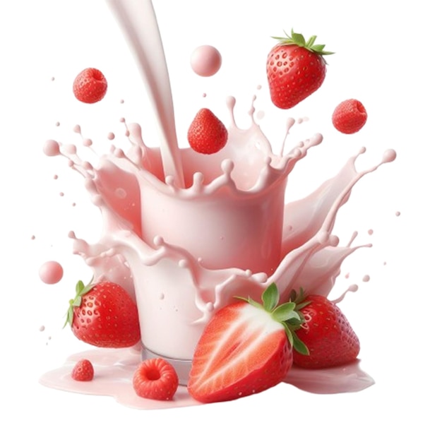 PSD un milk-shake à la fraise