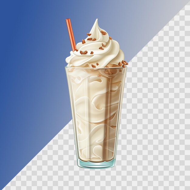 Milkshake de gelado isolado em fundo transparente