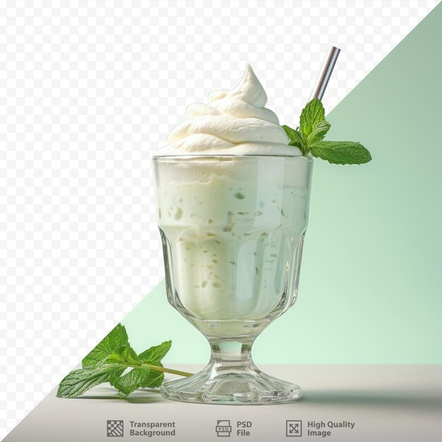 PSD milkshake de menta refrescante