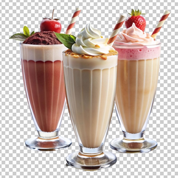 PSD milkshake à fond transparent