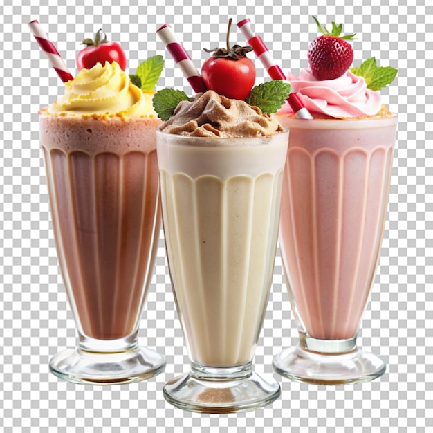 PSD milkshakes fundo transparente