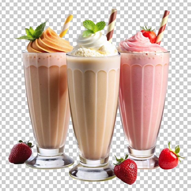 PSD milkshakes fundo transparente